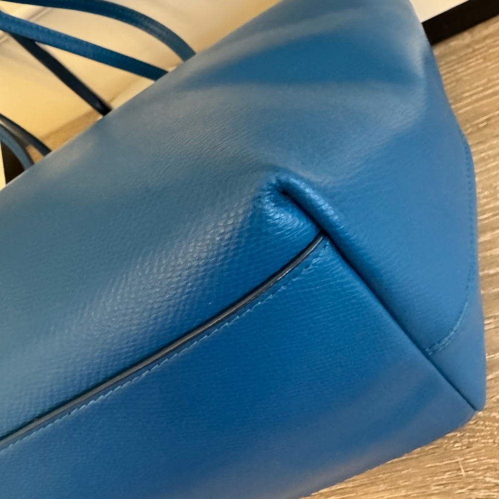 Coach Teal Leather Tote Bag - Picture 12 of 13